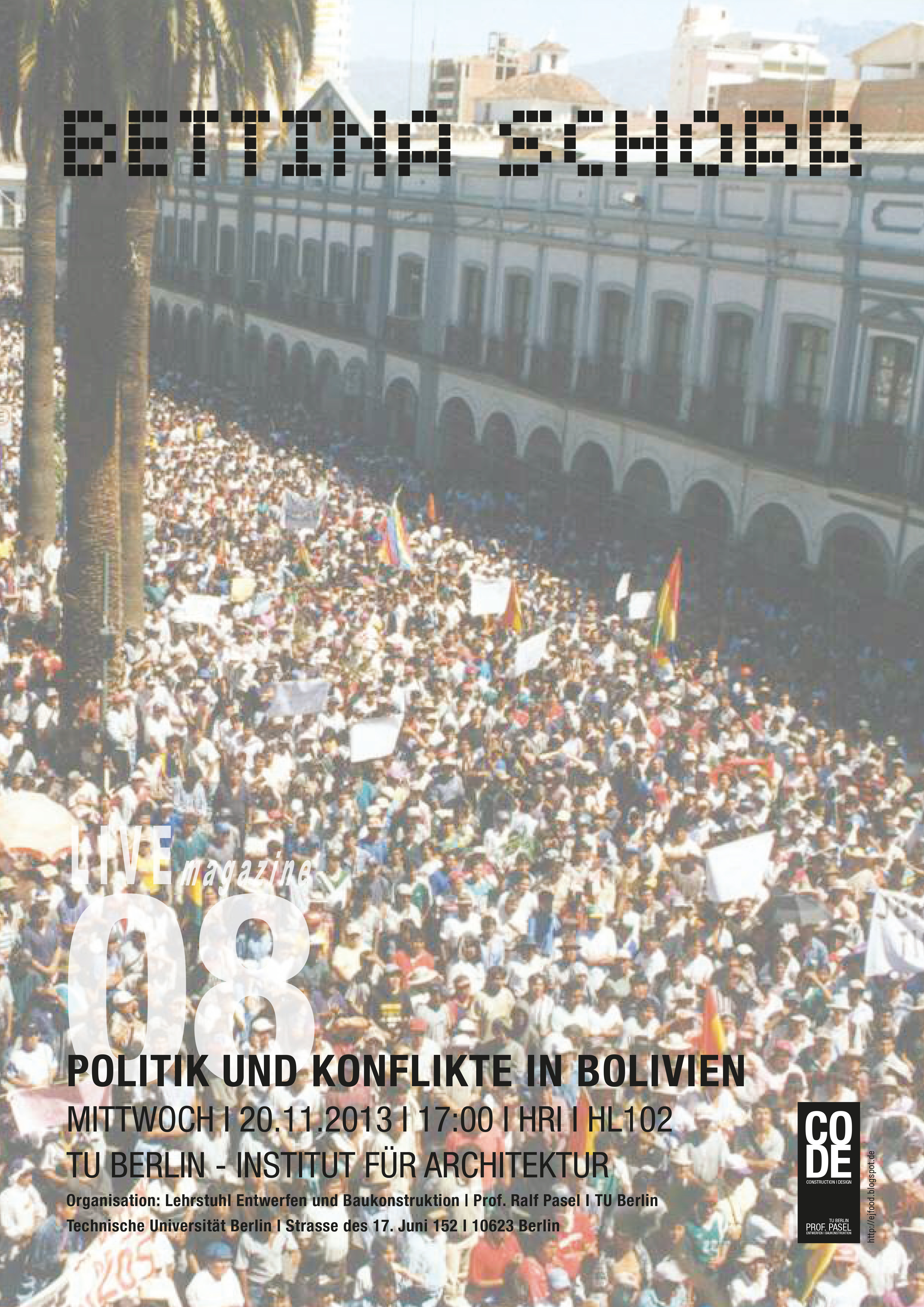 CODE | Prof. Ralf Pasel | TU Berlin | Institut für Architektur