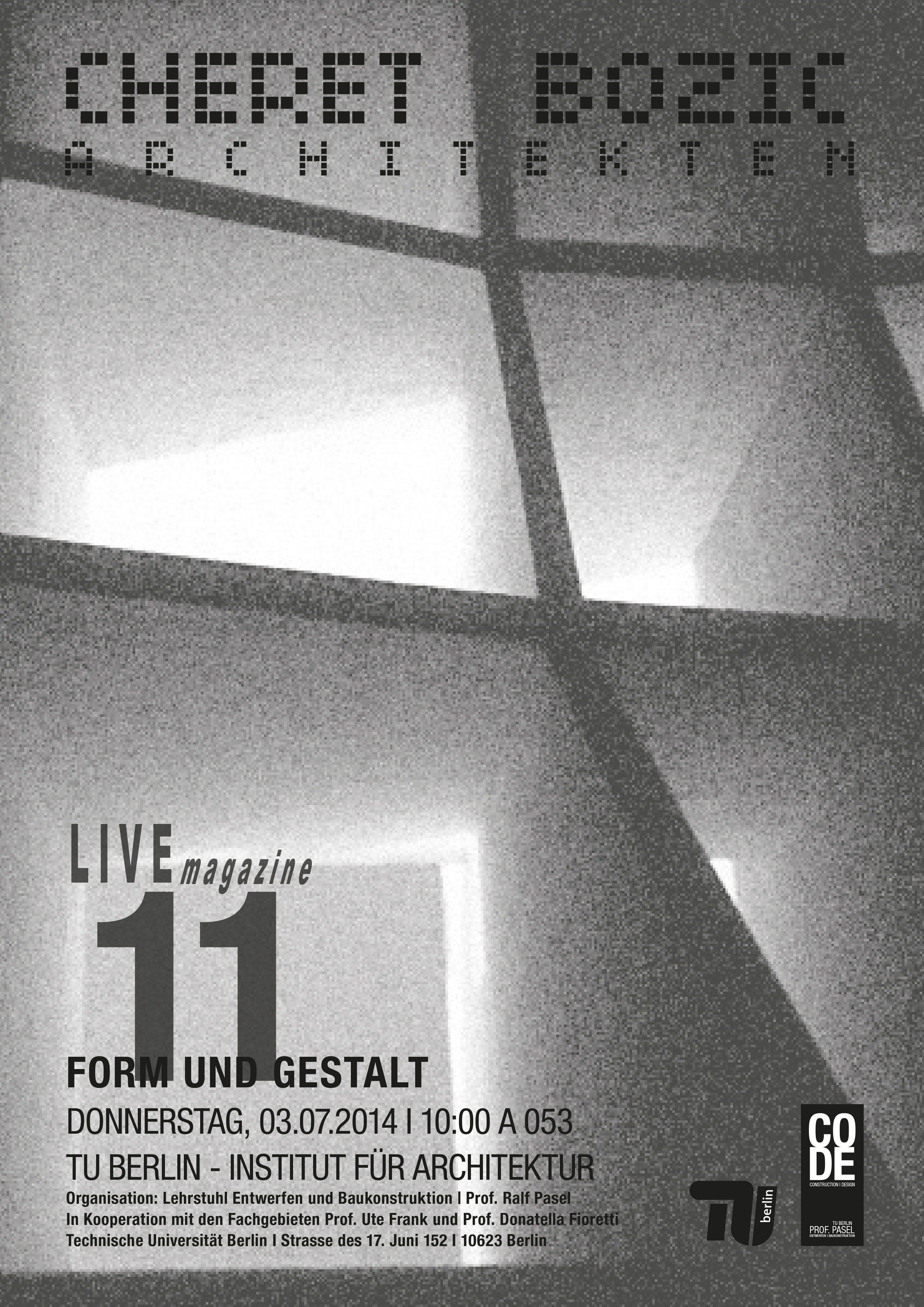 CODE | Prof. Ralf Pasel | TU Berlin | Institut für Architektur